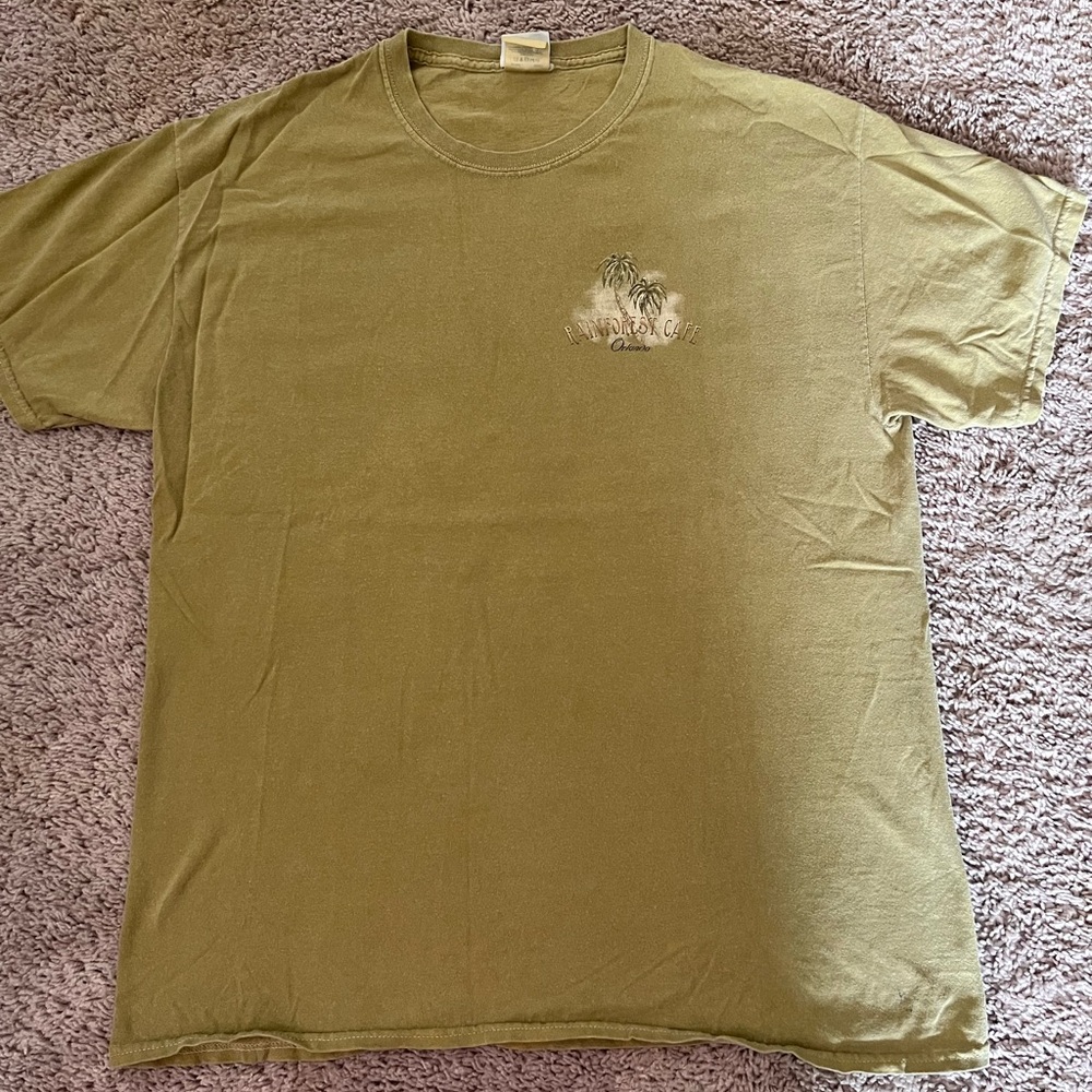 Green Short Sleeve Tee Casual Cotton
